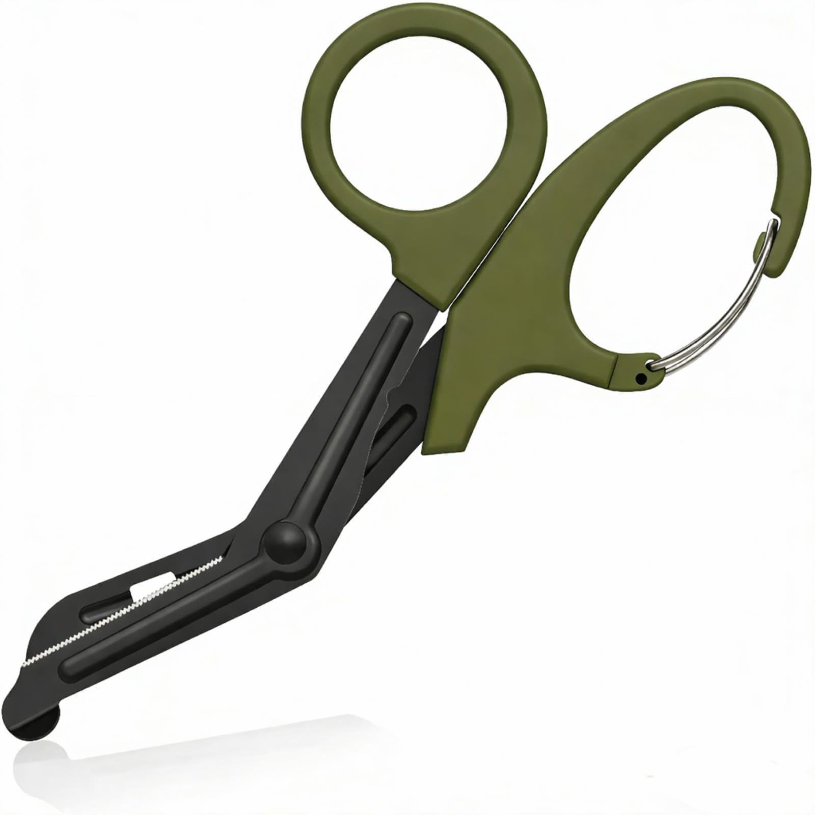 Titanium Bandage Shears Scissors EMT and Trauma Shears, Bent Stealth Black Coated for Nurses, Students, Emergency Room (Green, 15cm)