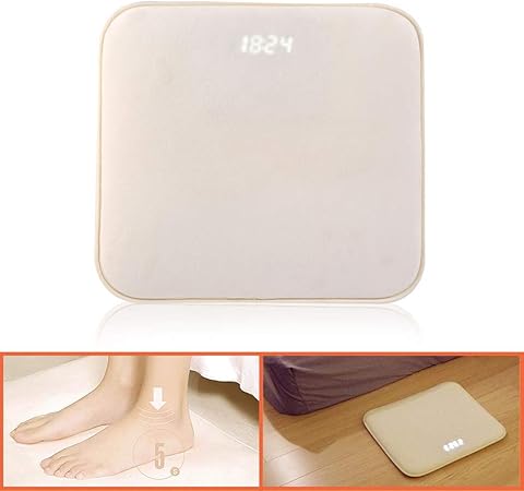 Kobwa Smart Carpet Alarm Clock Rug Clocks For Kids Heavy Sleepers Fluffy Velvet Soft Memory Foam Sense Design Vintage Floor Mat Rug Alarm Clock