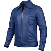 Polo Collar Premium Leather Jacket Men Old School Classic Style Everyday Wear Lambskin Mens Leather Jacket