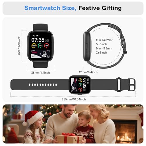 Smart Watch for Women Men, Alexa Built-in, 1.83" HD Touchscreen Fitness Tracker with Bluetooth Calling, Fitness Watch with Sleep Monitor, 100+ Sports Modes, IP68 Waterproof Smartwatch for Android iOS