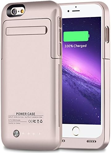 iPhone 6 Battery Case Slim External Battery Backup Charger Case 3500mah Fast Rechargeable Charging Case for iPhone 6/6S 4.7 inch by Fantasic LLC (Gold)