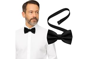 MAN OF MEN Bow Tie for Men Polyester Solid Pretied Bowties Adjustable Tuxedos Bowtie for Weddings & Groom’s Gift – Bow Ties for Women
