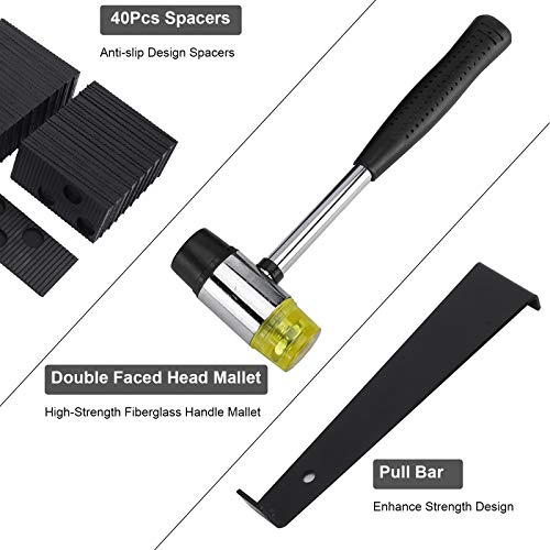 Artilife Laminate Wood Flooring Installation Kit with Ruber Hammer