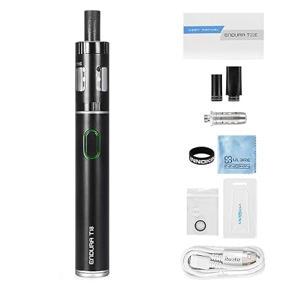 E Zigarette Starter Set, Innokin Endura T18 Vape Pen Kit, Top Refill MTL Prism T18E Tank Verdampfer 2ml + Verdampferköpfe + 1