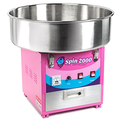 Olde Midway Commercial Quality Cotton Candy Machine and Electric Candy Floss Maker - SPIN 2000 (Best Candy Floss Machine)