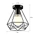 KOONTING Vintage Industrial Rustic Flush Mount Ceiling Light, Metal Pendant Lighting Lamp Fixture for Hallway Stairway Porch Bedroom Kitchen.