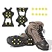 Gpeng Ice Grips, Traction Cleats Ice Cleat Snow Grippers Non-Slip Over Shoe/Boot Rubber Spikes Crampons Anti Slip Durbale 10 Steel Studs Crampons Slip-on Stretch Footwear