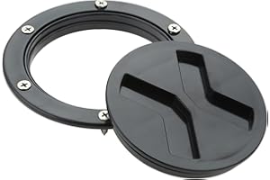 Yetaha Boat Deck Plate Hatch, 4" Non Slip Inspection Hatch Cover Round Detachable Water Tight Lid Cover for Marine Boat Yacht