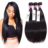 CHEEON 8A Malaysian Straight Virgin Hair 3 Bundles Unprocessed Human Hair Weave Mixed Length Human Hair Extensions