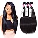 CHEEON 8A Malaysian Virgin Hair Straight 3 Bundles Deals 100% Unprocessed Human Hair Bundles Weave 300g Natural Black Can be Dyed