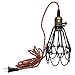 Vintage Pendant Light, Pauwer Wire Cage Lamp Plug-in Edison Pendant Light Cage with On/Off Switch (1 Light)