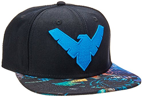 BIOWORLD DC Comics Batman Nightwing Logo Sublimated Bill Snapback Cap