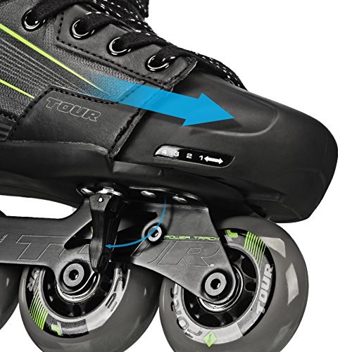 Tour HOCKEY CODE 9 YOUTH ADJUSTABLE INLINE HOCKEY SKATE SMALL 11-1