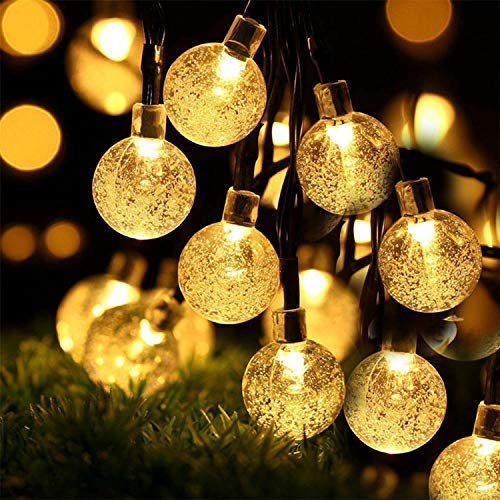 WUBAYI Solar Lights Outdoor Garden,39ft/12m 100pcs LED 8 Modes Solar String Lights Waterproof Powered Decorative for Patio/Garden/Yard/Tree/Home/Party,Warm White