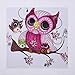 Diamond Painting DIY 5D Special Shape Rhinestones, ABEUTY Lovely Owl Family On The Tree, Partial Drill Crystal Diamond Art Kits