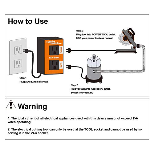O'skool Automatic Vacuum Switch Allows Power Tool to Turn Vacuum
