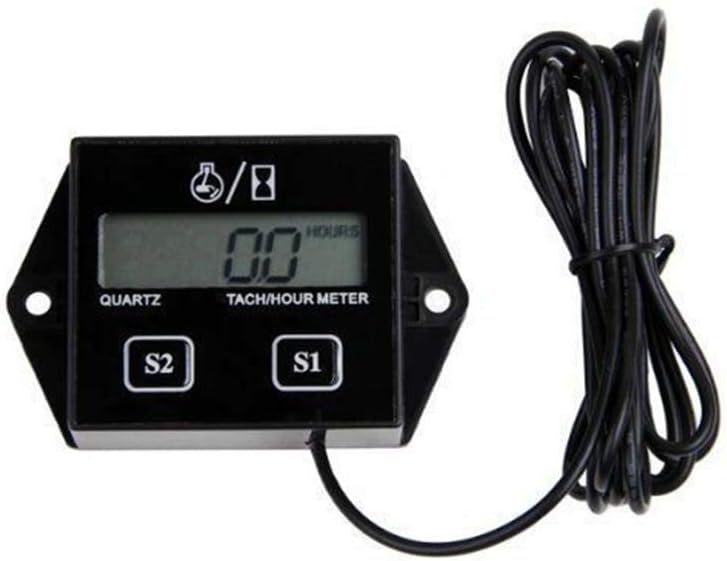Spark Plugs Engine Digital Tach Hour Meter Tachometer Gauge
