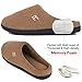 HomeIdeas Men's Coral Fleece Lining with High Density Memory Foam Classicism Slip-on Slipper (US Men's Size 9-10), Light Brown