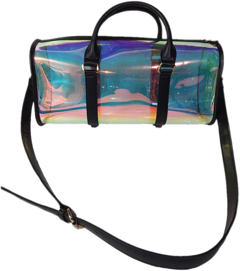 Fashion Travel Bag Large Capacity Portable PVC Shoulder Bag Holographic Weekend Luggage Tote for Women