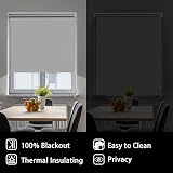 SMONTER 100% Blackout Roller Shades 112cm x 200cm Grey view 6