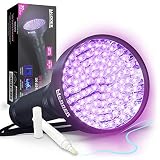 McDOER Blacklight Flashlight UV 100 LED with Ultraviolet Ink Marker for Urine Detection, Finding Scorpions, and Dog & Cat Pee - 18 Watt, 385-395nm
