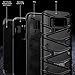 S8 Case, Samsung Galaxy S8 Case, SGM Hybrid Dual Layer Armor Defender Protective Case Cover + Belt Clip Holster for S8 [Drop Tested] (Black + Black)