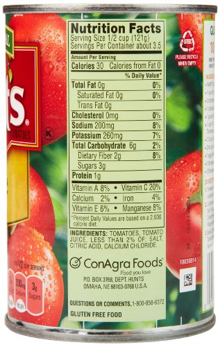 HUNT’S PETITE DICED TOMATOES, KETO FRIENDLY, 14.5 OZ