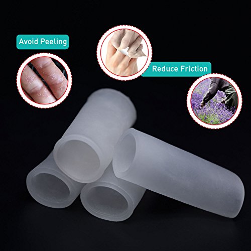 Finger Sleeve Protector (10 Pcs) Silicone Thumb Protector Finger Cots Great for Trigger Finger for Arthritis Basketball Mallet - Thumbnail 2