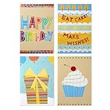 Hallmark Assorted Birthday Cards (Birthday Icons, 12 Cards and Envelopes)