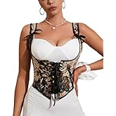 Alivila.Y Fashion Corset Womens Faux Leather Steampunk Corsets Victorian Bustier Top