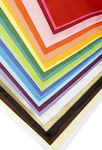 RetailSource XIP001TP1 Tissue Paper, 20 in x 26 in, Assorted Colors Different Colors, 100 Sheets per Pack - Thumbnail 2