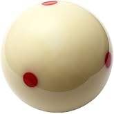 MOOCY Red Dot Cue Ball, AAA-Grade PRO 6 Dot Billiard Practice Training Measle Que Ball - 2 1/4"
