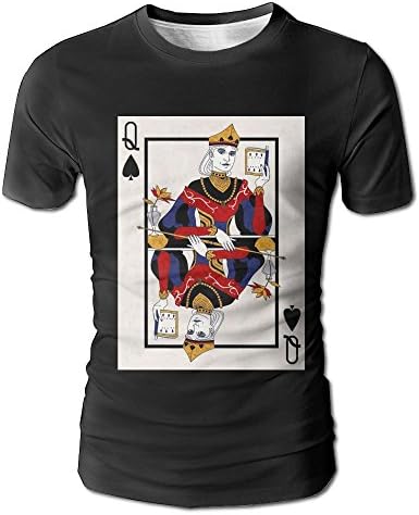 MASAGE Adult Queen Of Spade Shirts Hipster Print Design Loose T Shirt Mens Tops