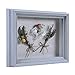 Flagship Shadow Box Frame Sized 8x10 Inch with Linen Board for Display and Protect Memorabilia (Photos, Medals, Pins, Cards), Pre-Installed Wall Mounting Hardware, Back Easel Included