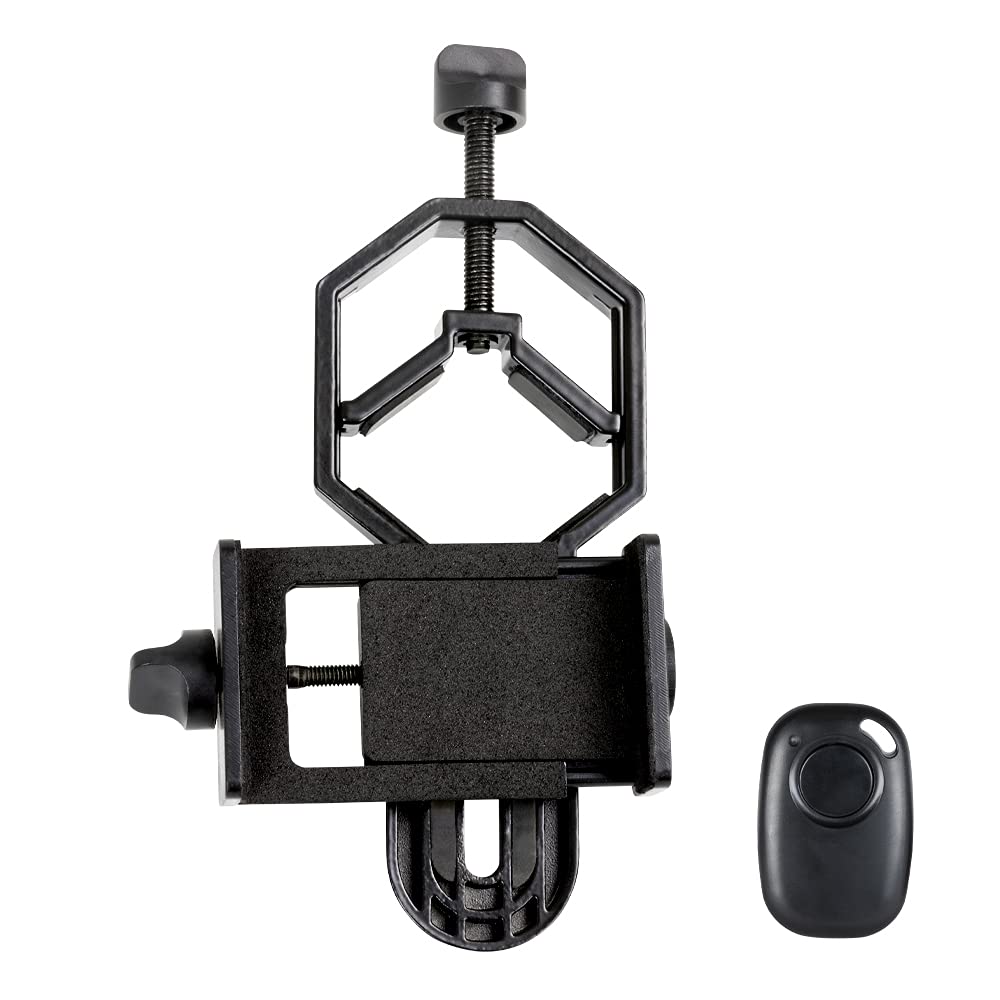 Celestron 81037 Universal Digiscoping and Astroimaging Smartphone Adapter DX Kit with Bluetooth Remote - Connects Your Smartphone Camera to an Eyepiece to Capture Images and Video, Black