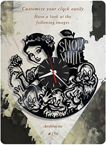 Amazon 30cm レコード盤 壁掛け時計 白雪姫と7人の小人たち ディズニー アニメ 映画 人気 インテリア ディスプレイ シルエット 輸入雑貨 アニメ 萌えグッズ 通販