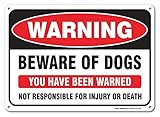 Beware of Dog Sign, Large 10x7