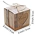 Awtlife 50pcs Candy Boxes Love Rustic Kraft With Vintage Twine for Wedding Party Birthday Baby Shower Decoration