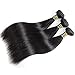 AoDai Hair 9A Brazilian Hair Loose Wave 3 Bundles with Lace Closure 100% Unprocessed Virgin Human Hair 4x4 Free Part Lace Closure Virgin Hair Extensions Natural Color (st10 12 14, loose wave)
