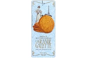 St. Michhel 100% Pure French Butter Cookies, Large Galette Style Biscuits, Classic Crispy Butter Snack with Sea Salt, 600g Fa