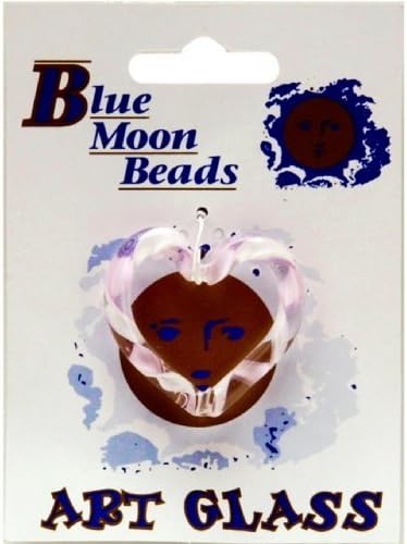 Blue Moon Beads Glass Open Heart Pendant Pnk 1 Piece