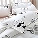 LemonTree Kids Panda Bedding Set - Child Soft Duvet Cover Set - White and Black Panda Pattern,Hypoallergenic,Microfiber,1 Duvet Cover+2 Pillowcases,1 Duvet Cover+2 Pillowcases (Twin, 03 Panda)