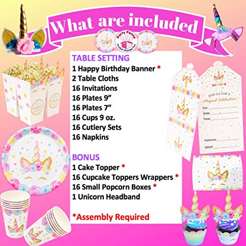 6 Unicorn+Party+Supplies+Kit+Decorations