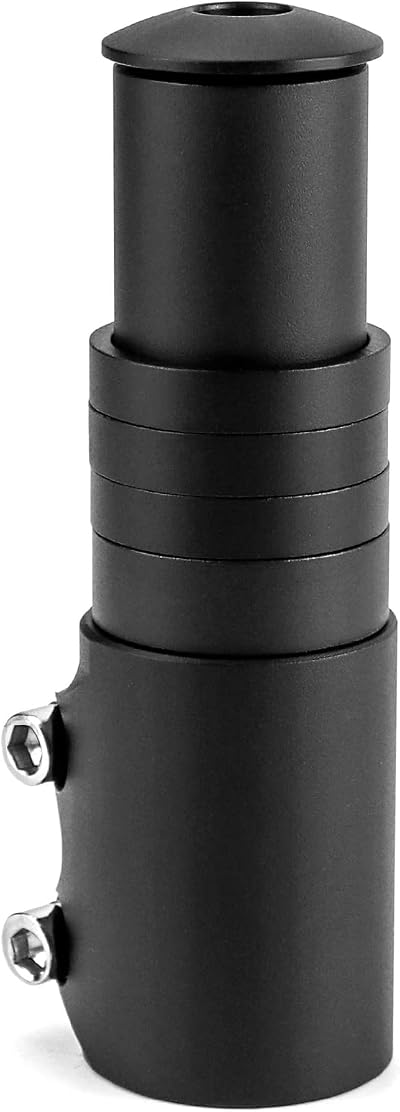 QWORK Bike Stem Riser 124mm 1-1/8 for Aluminum Fork 28.6mm