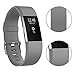 Vancle Fitbit Charge 2 Bands, Replacement Bands for Fitbit Charge 2 HR Sport Wristbands Small Large (gray, Small)