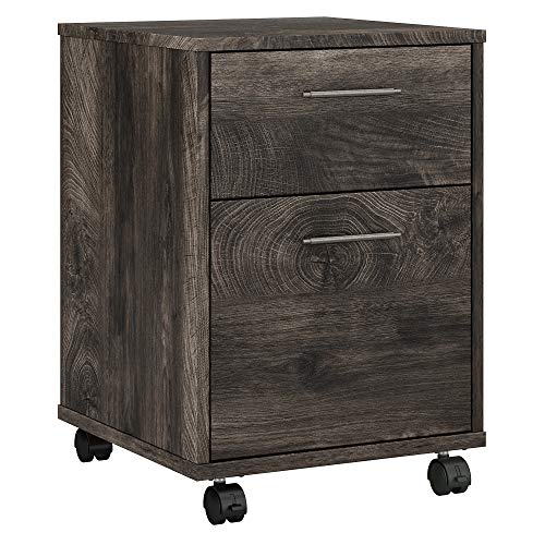 Bush Furniture Key West 2 Drawer Mobile File Dark Gray Hickory