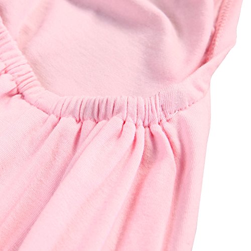 Chinatera Little Girls Kids Halter Romper Harem Pants One-Piece Jumpsuit Cotton Blend (2-3Y, Pink) - Thumbnail 5