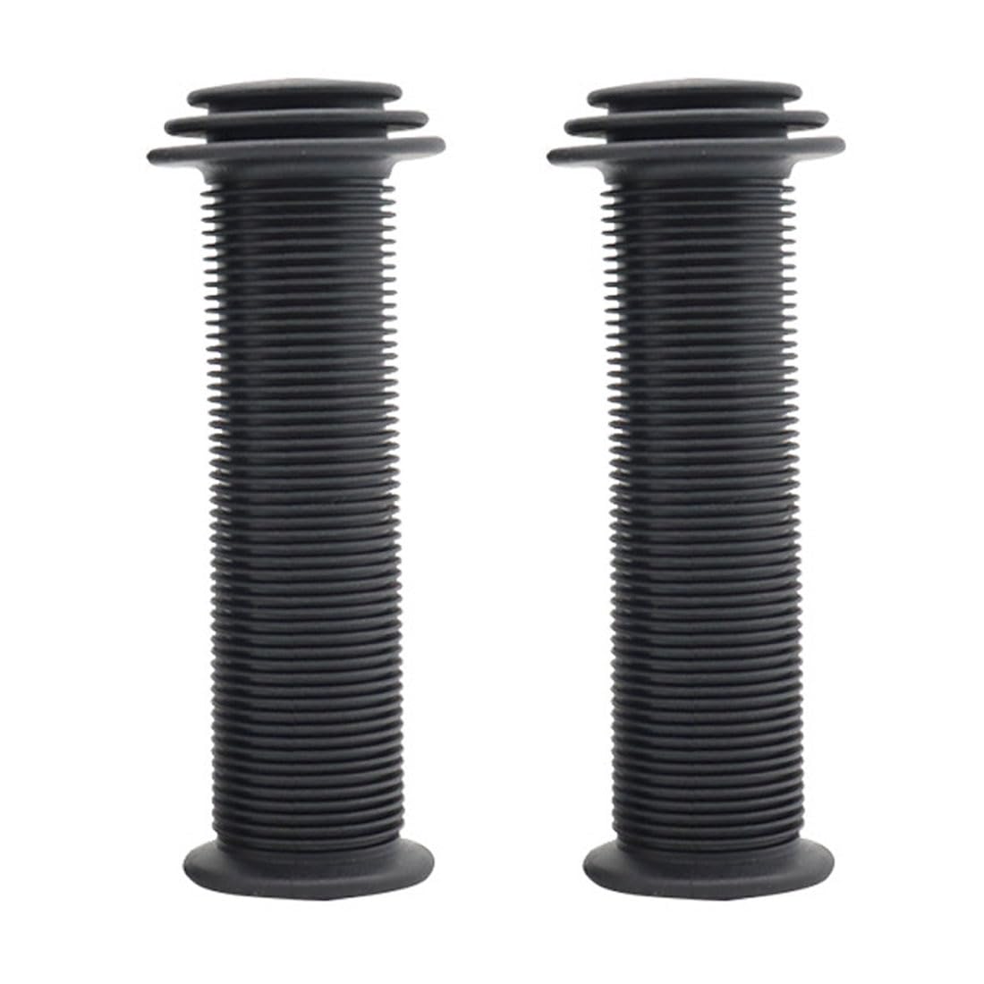 LAWALEISHE 2pcs Bike Handlebar Grips, Soft Non-Slip Rubber Bicycle Grips, Cycling Grips for Kids, Mountain, Folding, Balance Bikes (Black)