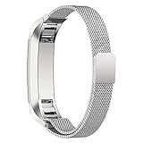 Fitbit Alta Bands,IPELY Milanese Magnetic Loop Stainless Steel Replacement Accessory Band Bracelet Strap for Fitbit Alta Tracker , Silver, Rose Gold