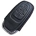 Coolbestda Leather 3Button Smart Key Fob Remote Cover Case Keyless Entry Protector Skin Jacket for Audi A1 A3 A4 A5 A6 A7 A8 Q5 Q7 R8 S5 S7 Q5 RS (Insert Key to Ignition NOT FIT)